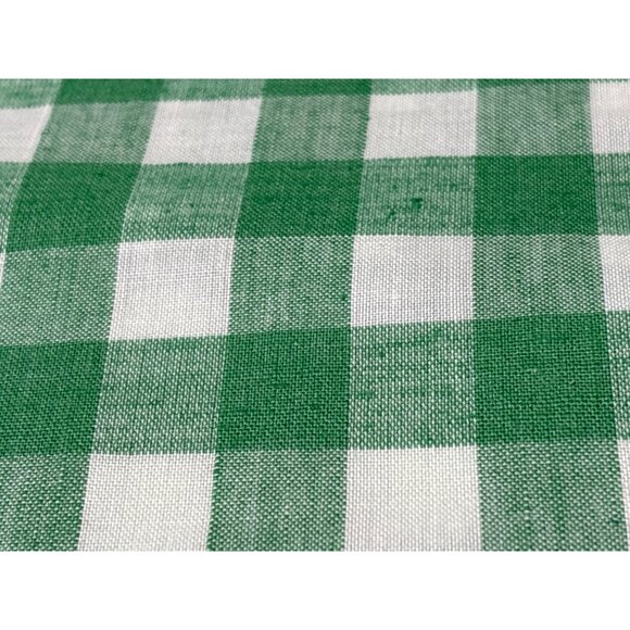 Green & White Gingham Fabric 1/2 yard x 36" Cotton For Sewing & Crafts - Picture 2 of 5